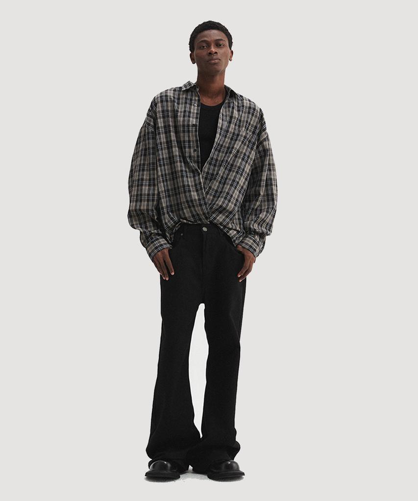 DNSR Signature Flare Denim Pants Black