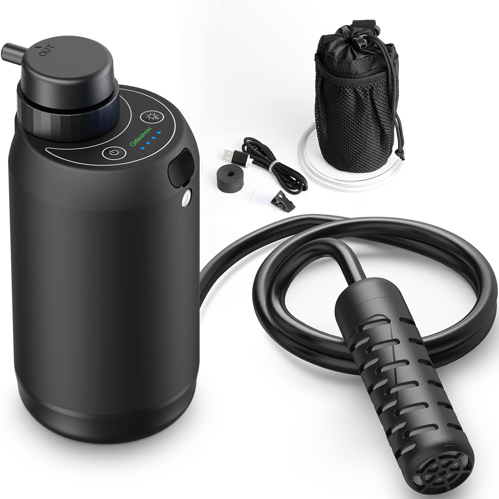

GreeShow [Industry New Idea] Portable Water Purifier Outdoor Filter Genuine Japanese Survival Water Purifier USB Electric Water Purifier Disaster