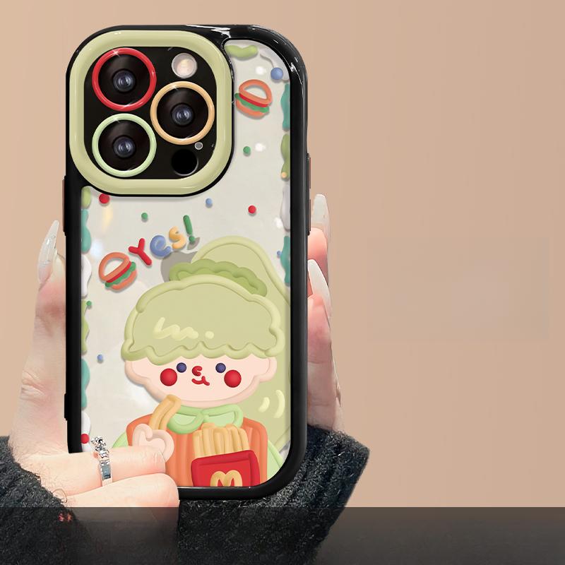 Applicable To Apple 15 Mobile Phone Case IPhone 14 Promax Dopamine Girl Lanyard 13/12 Silicone Transparent Xs