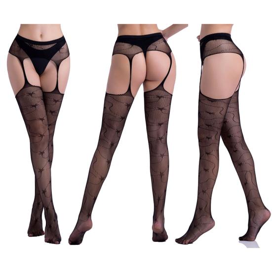 Sexy Women Soft Breathable Fishnet Stockings Tights Hollow Pantyhose Suspenders