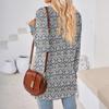 Womens Tops Loose V-neck Contrast Color Split Loose Long Sleeve T-shirt Women's Tops