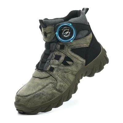[KOIFISH] Safety Shoes, High Cut, Dial Type, Work Shoes, Men's, Safety Shoes, Slip-On, Work Boots with Toe Cap