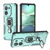 KEYSION Shockproof Armor Case for Redmi A5 4G Soft Silicone+PC Upright Metal Ring Stand Phone Back Cover for Xiaomi POCO C71