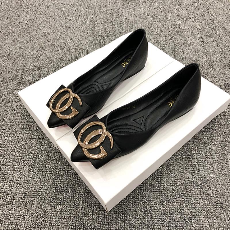 Fashion Flat Shoes Women Spring Autumn New Fashion Comfortable Casual Pointed Toe Sexy Fairy Girl Loafers Women Plus Size 44 45 46