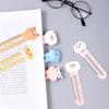 50Pcs/pack Cartoon Animal Bookmark Cute Bear Kitten Student Ruler Bookmark Students Supplies