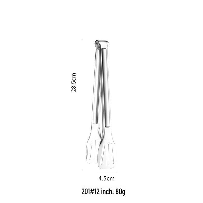 304 Stainless Steel Kitchen Tongs: Thickened Barbecue, Bread, and Steak Tongs