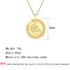 Kinitial Stainless Steel Aquarius Zodiac Sign Pendant Necklace For Women Chain Choker Jewelry Charm Astrology Necklaces Gift