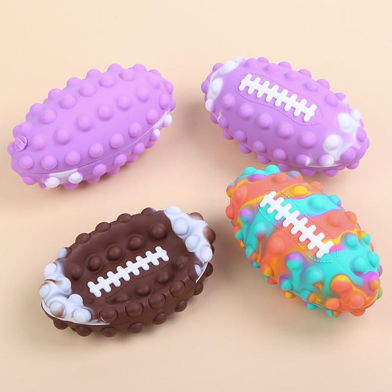 3D Football Pinch Ball Silicone Decompression Toy for Kids Stress Relief Vent Squeeze Ball Fun Gift