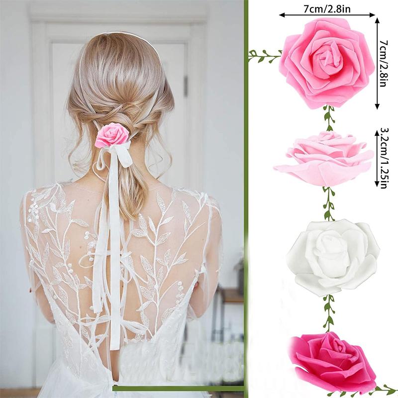 10/20/50Pcs 7cm Artificial Bionic Flowers PE Foam Simulation Roses Fake Flower Decorations for Home Wedding Party Presents