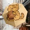 Adorable Cat with Yarn Ball - Umbrella Design: Perfect for Outdoor Adventures, Auto-Opening & Closing Umbrellas, Lightweight and Durable