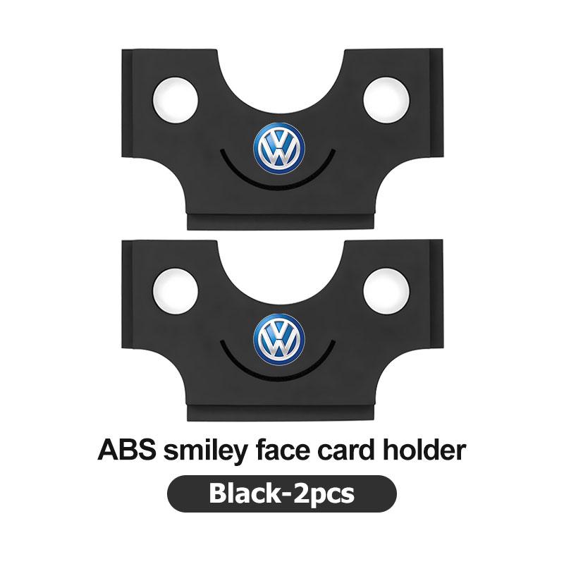 WET1 For Volkswagen VW ABS Car Logo Card Holder Credit Card Storage Case Car Styling Scirocco Passat Polo B5 B6 B7 CC Tiguan Sharan