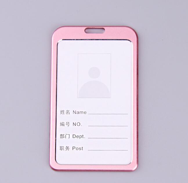 1 x Kartenhalter aus Aluminiumlegierung, Visitenkartenhalter, Ausweishalter, vertikales Metallgehäuse