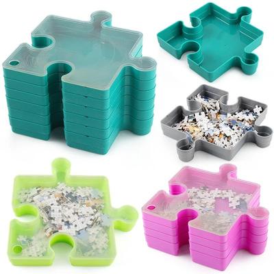 6vrstvý úložný box na puzzle s průhledným krytem, ​​3D organizér na sestavování puzzle, multifunkční nástroj na ukládání puzzle