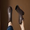 Krazing Pot Microfiber Round Toe Thick Heels Modern Boots Size 42 Zip Platform Beauty Lady Women Ankle Boots