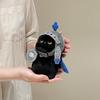 Shield Knight Cat Plush Doll Silly Black Cat Stuffed Toy Decoration Cat Plush Toy  Christmas Gift