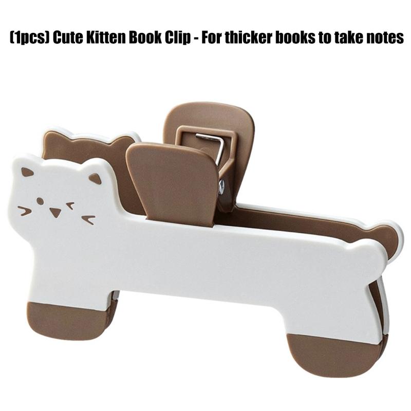 Adorable Cats Shaped Book Clip Light Weight Practical Design Book Clamp For Children Study Books Magazines Secure Grip