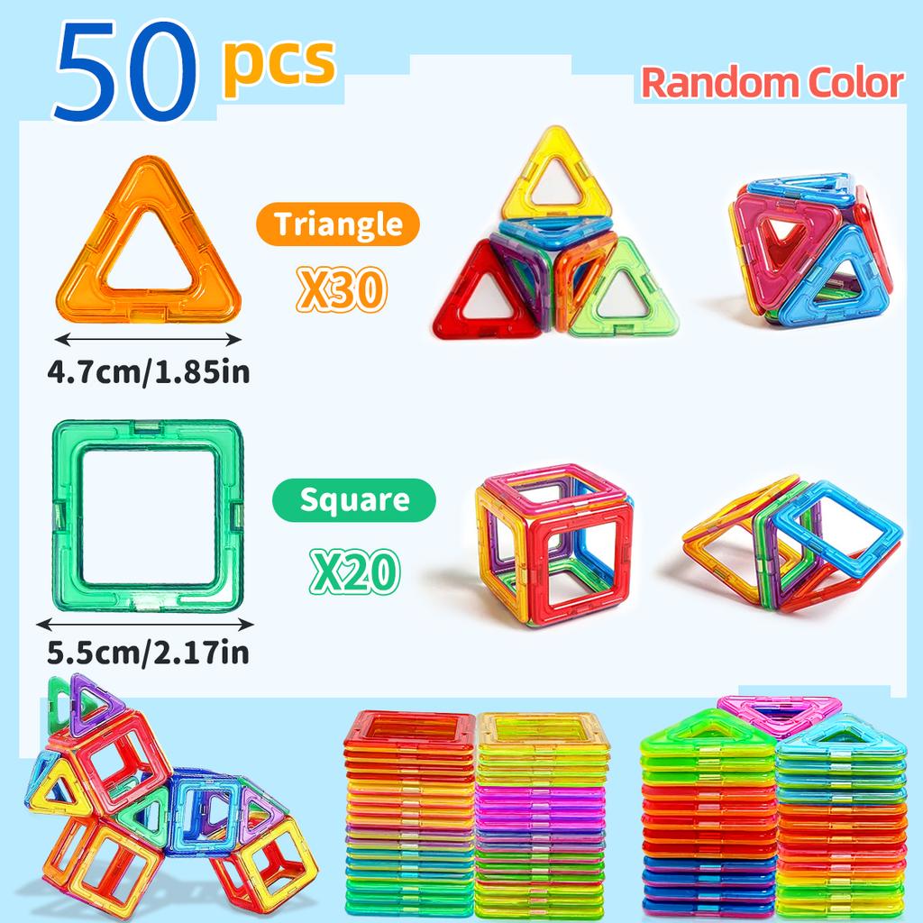 Magnetic Building Blocks DIY Magnets Toys STEM Toys Construction Toys Learning Educational Magnet Toys, Puzzle Birthday Gifts