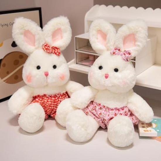 Cute Fluffy Plush Rabbit Perfect As a Gift for Kids Toy, 40cm, (red)