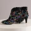 Fashion New Silver Sequin 8cm High-heeled Short Boots European American Autumn Winter Fashionable Elegant Women Ankle Boots Size 34-47