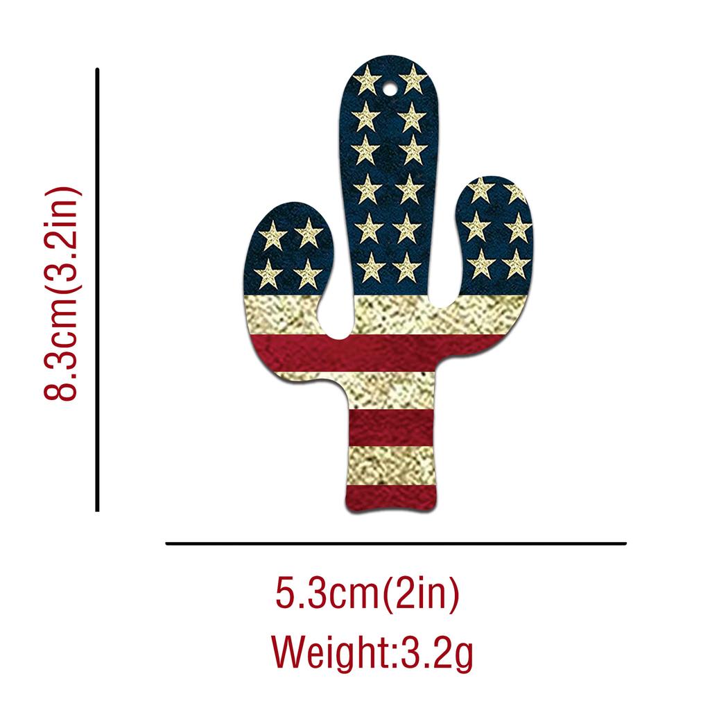 4th of July Wooden Wall Mount Door Sign - Patriotic Star Flag Decor with Independence Day Theme - Ideal for Memorial Day and Sum