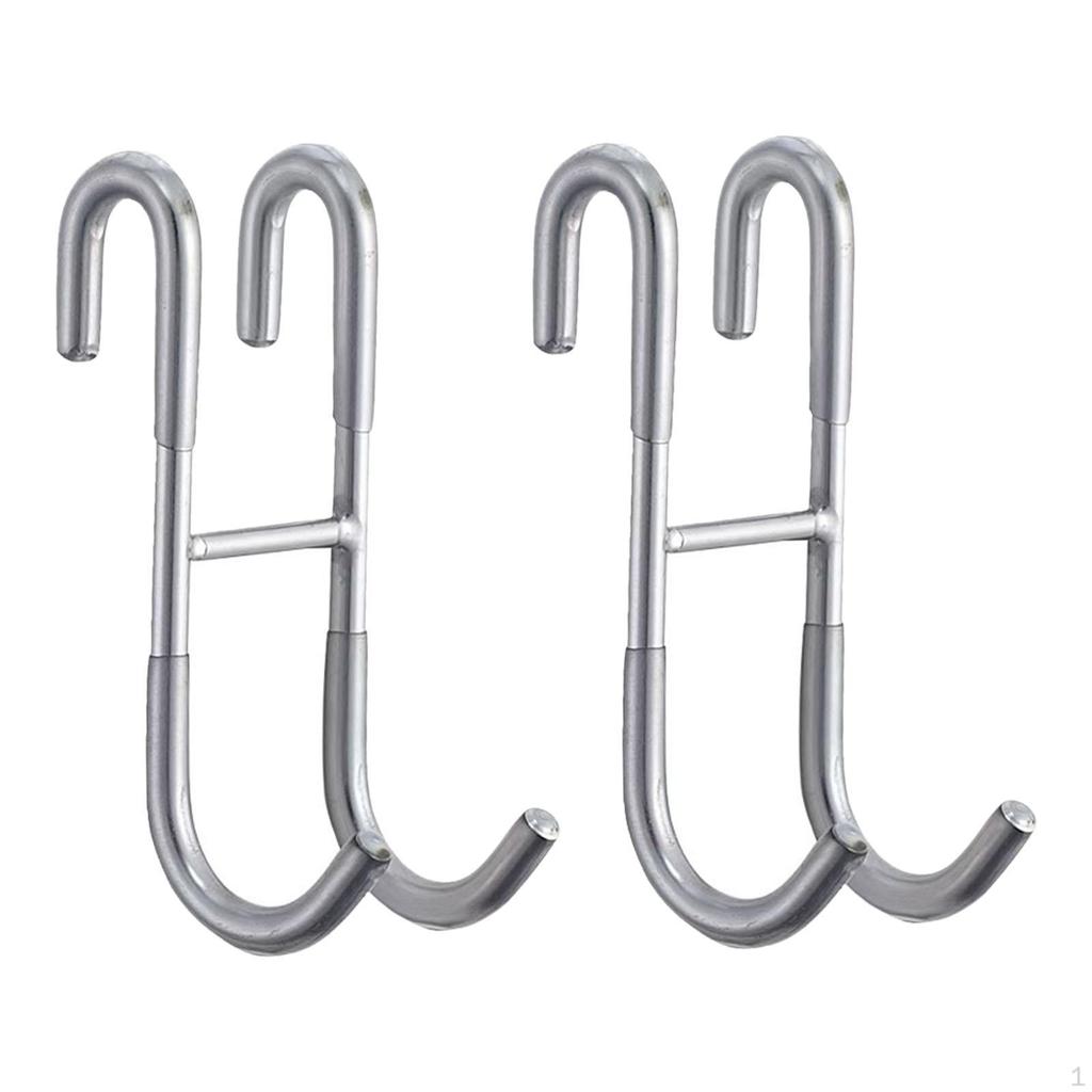 2 Hooks Over The Door, Holder for Towels And Coat Rack In Entrance Area