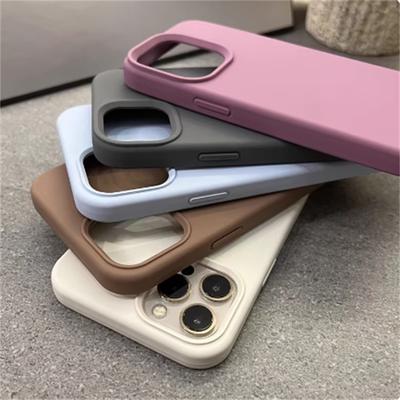 Luxury Liquid Silicone Case For iPhone 13 14 15 Pro Max 11 12 Mini X XS XR Plus Camera Protection Shockproof Cover