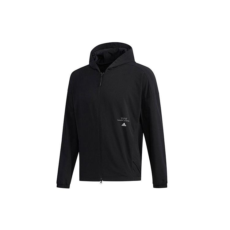adidas Casual Sports Hooded Jacket Men s Black FM5397 S