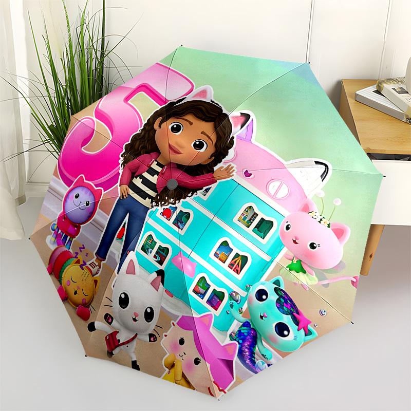 

Gaby s Dollhouse Automatic Folding Umbrella Compact 8 rib Design,Unique Style,Suitable for Everyday Outdoor Use,Perfect Gift for Friend