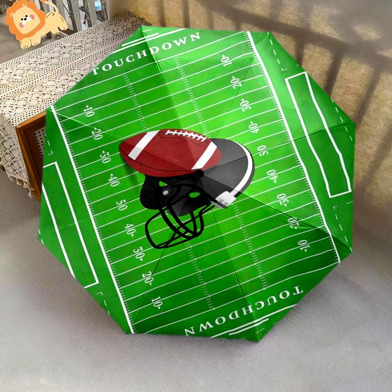 

1PC basketball and football Umbrella Portable Folding Umbrella Iron Frame Hole Bone Structure Outdoor Home Umbrella A5 разноцветный