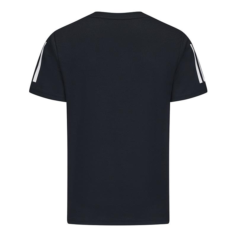 Adidas Classic Three Stripes Breathable Casual Fashion Trendy Round Neck Quick-Dry Short Sleeve T-Shirt Men Tops Black BXWTTS01-BW