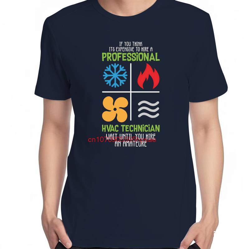 Unisex Cotton Short Sleeve Tshirts Hvac Technician Heating Cooling Fashion Graphic Summer New Shirt Casual Trendy Top
