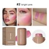 3-in-1Blush Stick Lasting Brightens Facial Cheek Stick Moisturizing Flash Lip Gloss Makeup Lip Gloss Face Rouge