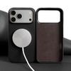 Litchi Genuine Leather Case for IPhone 17 Pro Max 18Pro 16 15 14 13 12 for Magsafe Luxury Genuine Leather Handmade Phone Cover