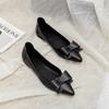 Fashion Flat Shoes for Women Spring Autumn New Casual Flat Pointed Fashion Bow Outdoor Flat Shoes for Women Ladies Shoes Plus Size 42 43