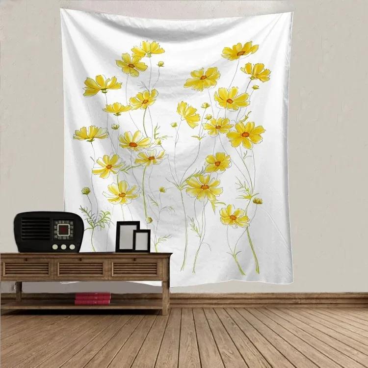 Simple Floral Pattern Tapestry Bedroom Living Room Tapestry Home Wall Decoration Tapestry