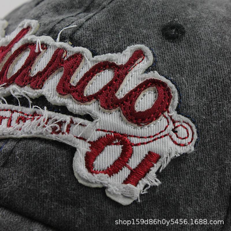 Men's and women's embroidered baseball caps, holes and old visors, casual European and American wide-brimmed hats, peaked caps, European and American