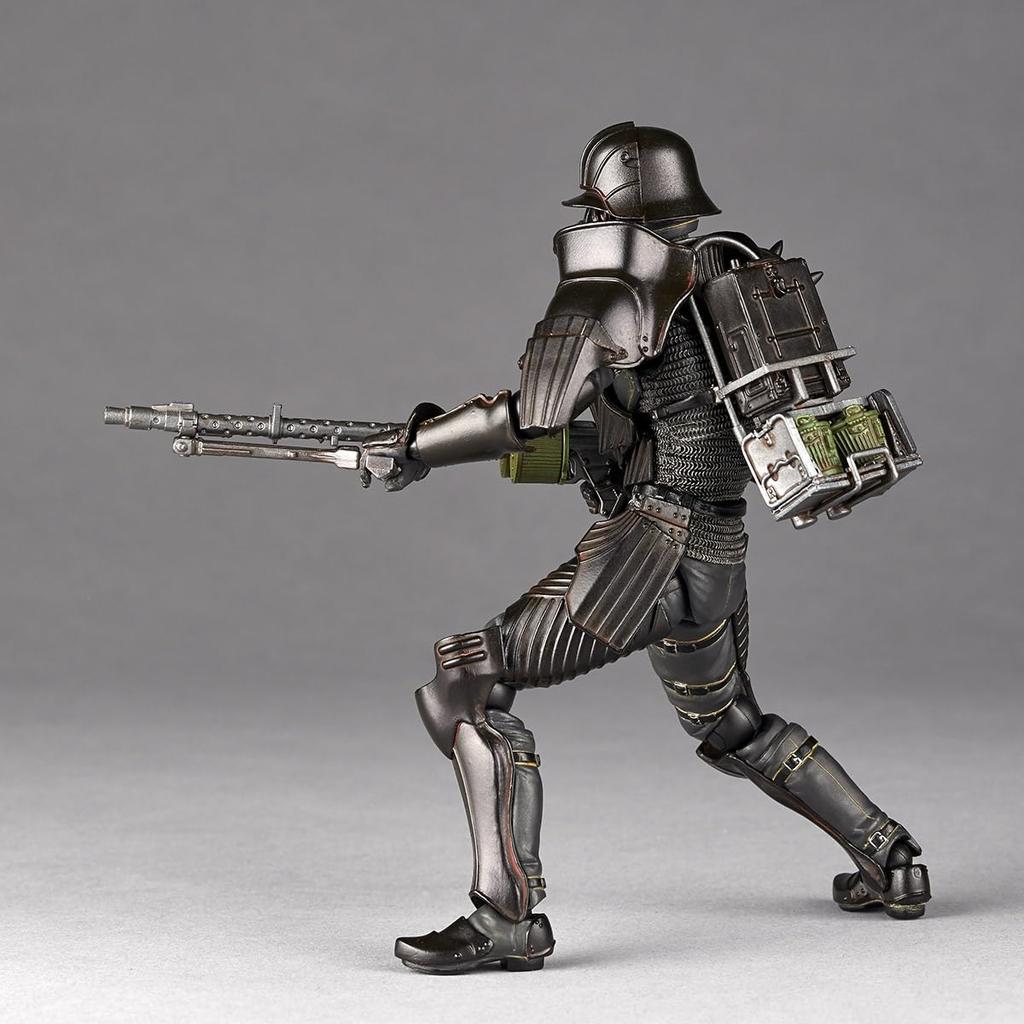 Kaiyodo Takeya-style Articulated Figure Protect Gear "Type 34 Special Enhanced Armor" Black Ver. Approximately 150mm tall. Non-scale PVC & ABS painted