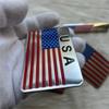 2pcs American Flag USA Metal Car Logo Suitable for Body Trunk Tail Side Sticker Decorative Decal Accessories