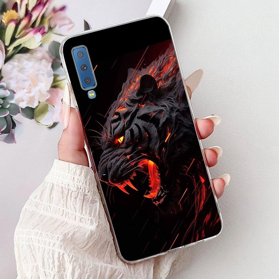 Για Samsung Galaxy A7 (2018) Θήκη Χαριτωμένη Γάτα Μόδα Ζωγραφισμένο Κάλυμμα Μαλακές Θήκες Σιλικόνης Για Samsung A7 A750F 2018 Fundas