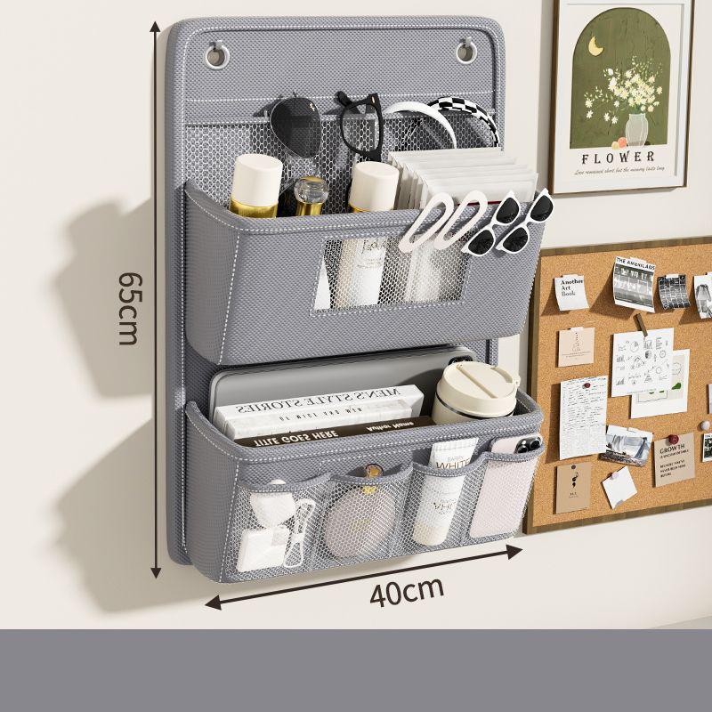 

Подвесной органайзер для хранения из ткани Оксфорд, настенный органайзер, установка без сверления, органайзер для нижнего белья и носков, сумка для хранения для дома, общежития, шкафа 2 Layer