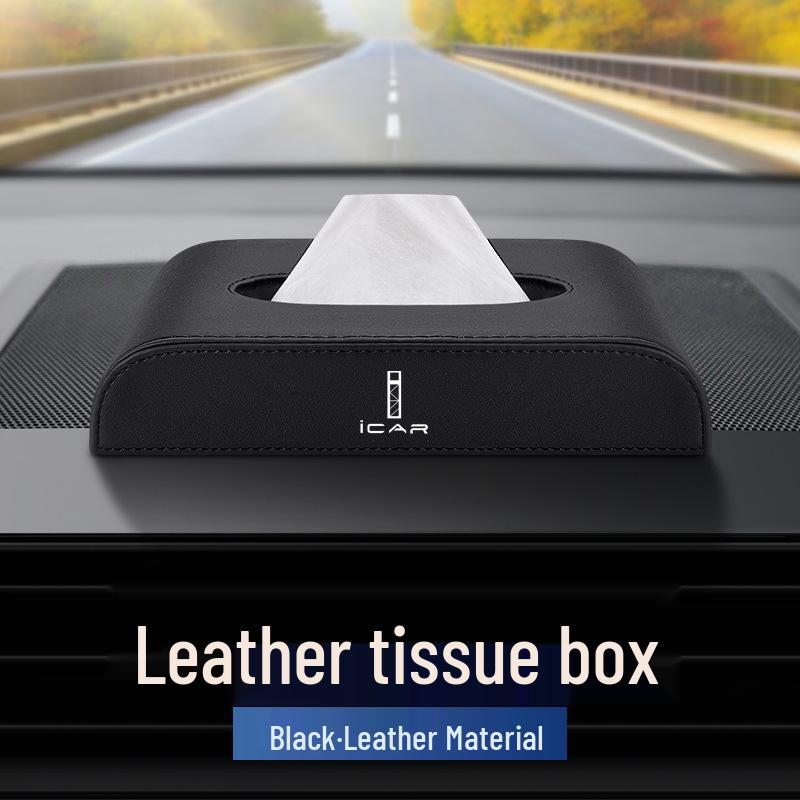Chery iCAR03 New Energy Leather Tissue Box Interior Accessory