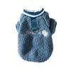 Puppy Dog Bipeg Autumn and Winter Wool Grain Embroidery Warm Small Daisy Cat Small Dog Kitten Pet Clothes