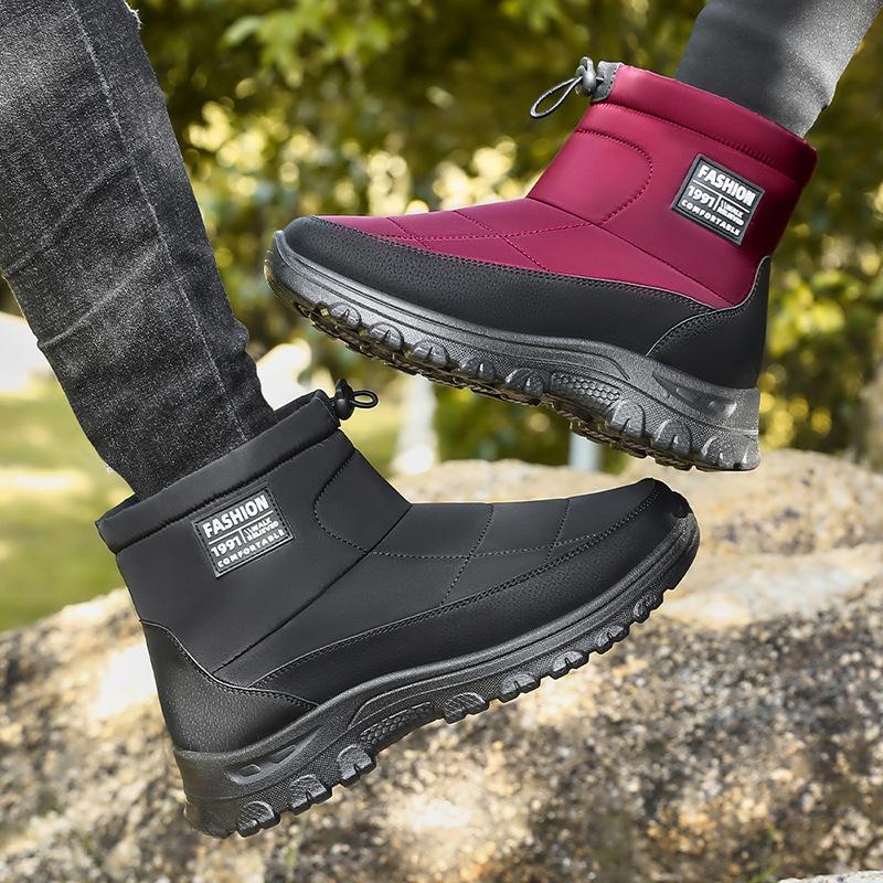 Cotton Shoes Women's Winter Warm Piled Thickened Elderly Shoes Couple Outdoor Sports Thick-soled Snow Boots