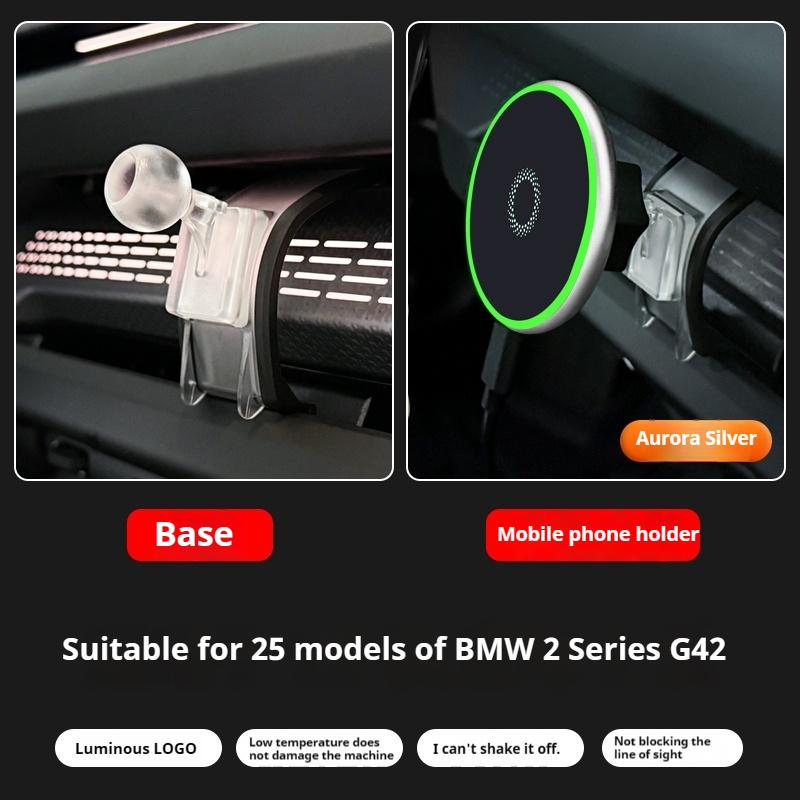 For BMW X3 X5 X6 X7G45 G05 G06 G07 2 3 4 5series G42 G30 G22 G60 2025 Car Wireless Charging Car Phone Mount MagSafe Accessories