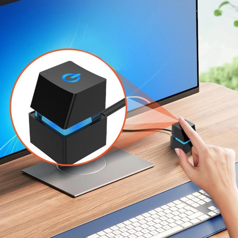 Desktop Computer External Power Button with LED Lights for Motherboard Power Switching Button