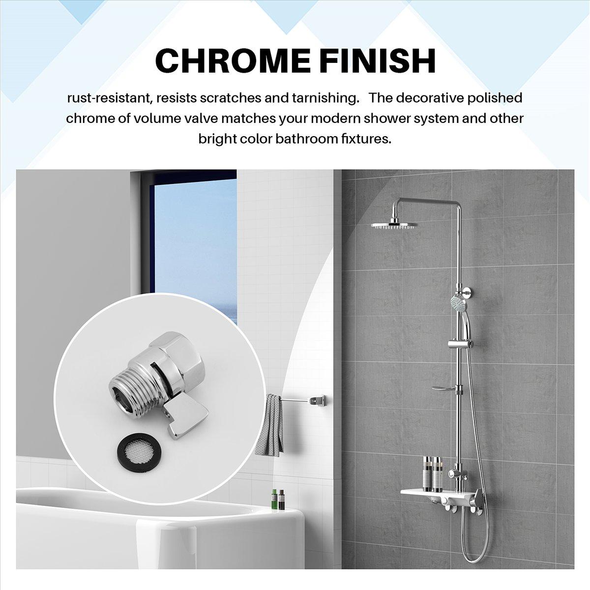 

BHBL Water Control Shut Off Valve, Brass Adjustable Water Pressure Regulator for Hand Held Shower Head & Bidet Sprayer China Mainland