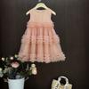 Girls Summer Tulle Tutu Dress Sweet Princess Sleeveless Vest Dress Fresh And Stylish Party Gown For Kids
