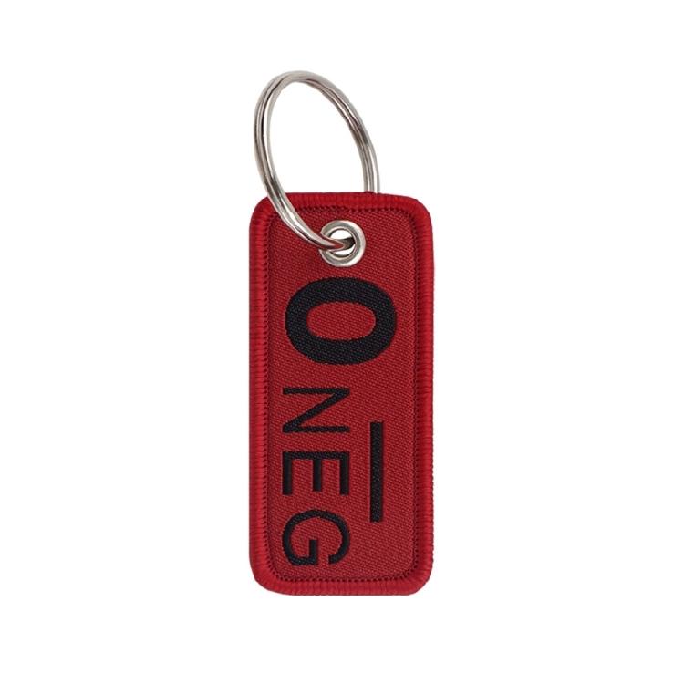 Creative Blood Type Keychain Fashionable Keyring Gift for Friend and Family Embroidered Key Holder Bag Accessories