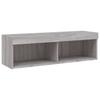 5 piece living wall unit with LED lighting grey Sonoma particleboard