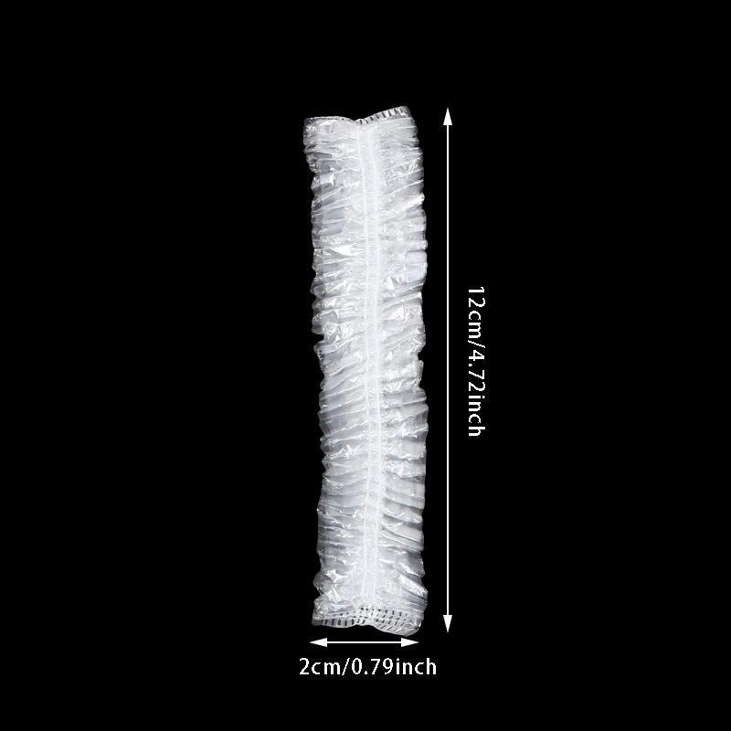 100Pcs Clear Disposable Shower Caps PE Waterproof Hair Caps for Hair Dye, Spa & Bathing  Kitchen Bathroom Accessories